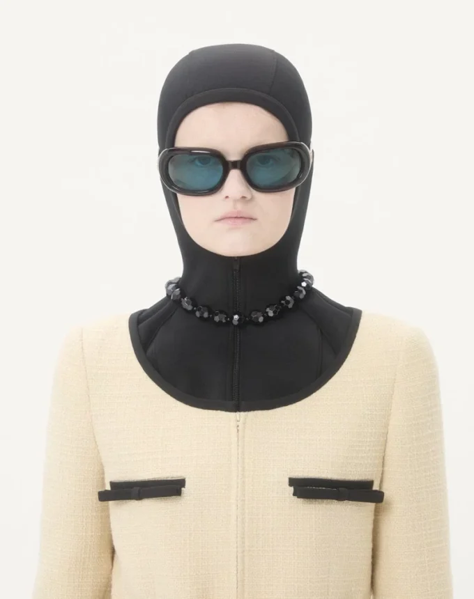 Sacou din lână tweed simplu Sacou din lână tweed simplu