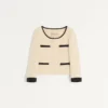 Sacou din lână tweed simplu Sacou din lână tweed simplu