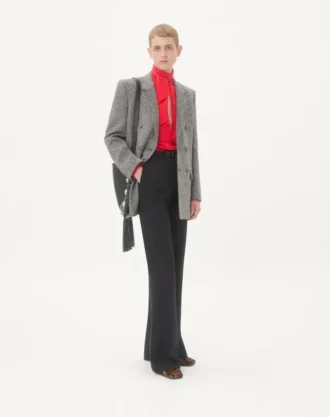 Sacou Valentino cu două rânduri de nasturi din lână Natté Boutonné Sacou Valentino cu două rânduri de nasturi din lână Natté Boutonné