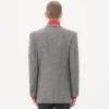 Sacou Valentino cu două rânduri de nasturi din lână Natté Boutonné