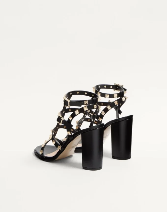 Sandale cu barete Rockstud 90 mm