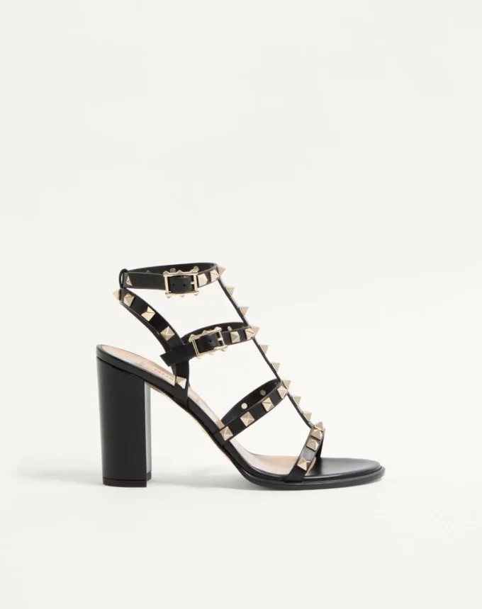 Sandale cu barete Rockstud 90 mm