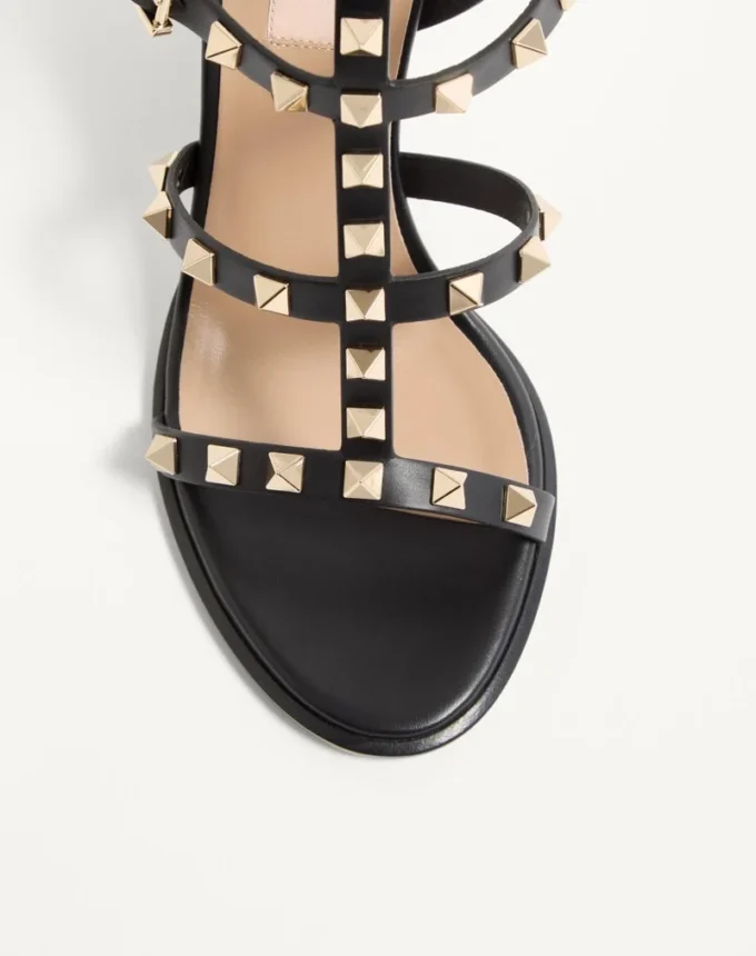 Sandale cu barete Rockstud 90 mm