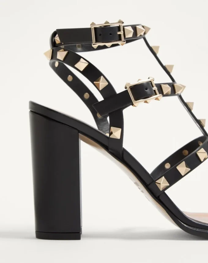 Sandale cu barete Rockstud 90 mm