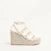 Sandale cu platformă din piele de vițel Rockstud cu curele 95 mm Sandale cu platformă din piele de vițel Rockstud cu curele 95 mm