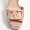 Sandale cu platformă din piele lăcuită VLogo Signature 115 mm