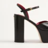 Sandale cu platformă Panthea din piele de capră 125 mm Sandale cu platformă Panthea din piele de capră 125 mm