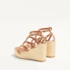 Sandale cu platformă Rockstud cu curele din piele de vițel 95 mm Sandale cu platformă Rockstud cu curele din piele de vițel 95 mm