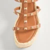 Sandale cu platformă Rockstud cu curele din piele de vițel 95 mm Sandale cu platformă Rockstud cu curele din piele de vițel 95 mm
