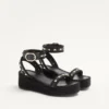 Sandale cu platformă Rockstud din piele de vițel 45 mm Sandale cu platformă Rockstud din piele de vițel 45 mm
