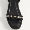 Sandale cu platformă Rockstud din piele de vițel 45 mm Sandale cu platformă Rockstud din piele de vițel 45 mm