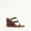 Sandale cu platformă Rockstud din piele de vițel cu broderie Cornely 100 mm Sandale cu platformă Rockstud din piele de vițel cu broderie Cornely 100 mm