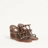 Sandale cu platformă Rockstud din piele de vițel cu broderie Cornely 100 mm Sandale cu platformă Rockstud din piele de vițel cu broderie Cornely 100 mm