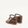 Sandale cu platformă Rockstud din piele de vițel cu broderie Cornely 100 mm Sandale cu platformă Rockstud din piele de vițel cu broderie Cornely 100 mm