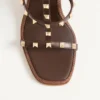 Sandale cu platformă Rockstud din piele de vițel cu broderie Cornely 100 mm Sandale cu platformă Rockstud din piele de vițel cu broderie Cornely 100 mm