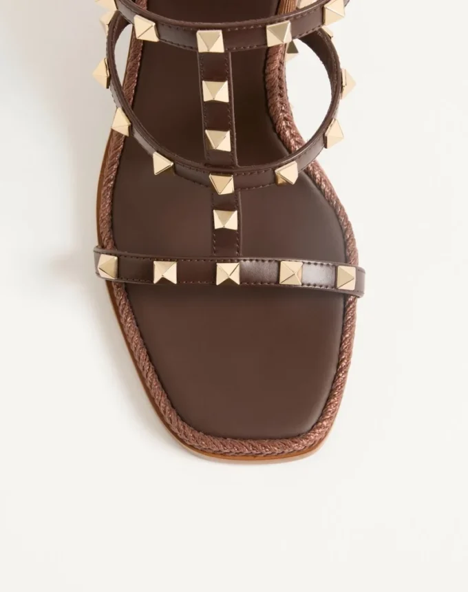 Sandale cu platformă Rockstud din piele de vițel cu broderie Cornely 100 mm Sandale cu platformă Rockstud din piele de vițel cu broderie Cornely 100 mm