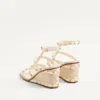 Sandale cu platformă Rockstud din piele de vițel cu broderie Cornely 80 mm Sandale cu platformă Rockstud din piele de vițel cu broderie Cornely 80 mm