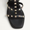 Sandale cu platformă Rockstud din piele de vițel cu broderie în carouri 80 mm Sandale cu platformă Rockstud din piele de vițel cu broderie în carouri 80 mm