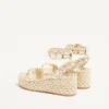 Sandale cu platformă Rockstud din piele nappa laminată 45 mm Sandale cu platformă Rockstud din piele nappa laminată 45 mm