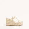 Sandale cu platformă Rockstud din piele nappa laminată 90 mm Sandale cu platformă Rockstud din piele nappa laminată 90 mm