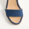 Sandale cu talpă dublă Rockstud din denim 105 mm Sandale cu talpă dublă Rockstud din denim 105 mm
