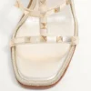 Sandale cu talpă înaltă Rockstud din piele nappa laminată cu broderie Cornely 100 mm