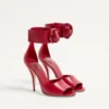 Sandale Drip Rose din piele de capră cu cristale 105 mm Sandale Drip Rose din piele de capră cu cristale 105 mm