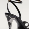 Sandale Ladycrush din piele lăcuită cu cristale 85 mm Sandale Ladycrush din piele lăcuită cu cristale 85 mm