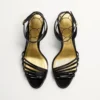 Sandale Ladycrush din piele lăcuită cu cristale 85 mm Sandale Ladycrush din piele lăcuită cu cristale 85 mm