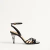 Sandale Ladycrush din piele lăcuită cu cristale 85 mm Sandale Ladycrush din piele lăcuită cu cristale 85 mm