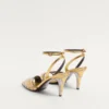 Sandale Ladycrush din piele nappa laminată cu cristale 85 mm Sandale Ladycrush din piele nappa laminată cu cristale 85 mm