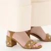 Sandale Nellcôte din piele crusta 60 mm Sandale Nellcôte din piele crusta 60 mm