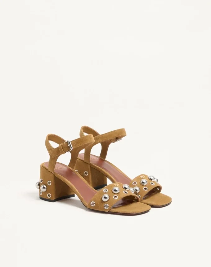 Sandale Nellcôte din piele crusta 60 mm Sandale Nellcôte din piele crusta 60 mm