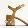 Sandale Nellcôte din piele crusta 60 mm Sandale Nellcôte din piele crusta 60 mm