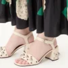 Sandale Nellcôte din piele de vițel granulată 60 mm Sandale Nellcôte din piele de vițel granulată 60 mm
