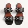 Sandale Nellcôte Slide din piele de vițel granulată Sandale Nellcôte Slide din piele de vițel granulată