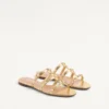 Sandale Rockstud din piele nappa laminată