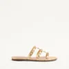 Sandale Rockstud din piele nappa laminată