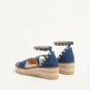 Sandale Rockstud Double Flatform din denim 55 mm Sandale Rockstud Double Flatform din denim 55 mm