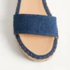 Sandale Rockstud Double Flatform din denim 55 mm Sandale Rockstud Double Flatform din denim 55 mm