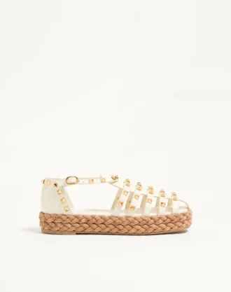 Sandale Rockstud Fishermen din piele de vițel 30 mm