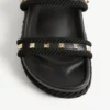Sandale Rockstud Slide din piele de vițel 20 mm