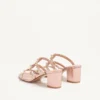Sandale Rockstud Slide din piele nappa laminată 60 mm