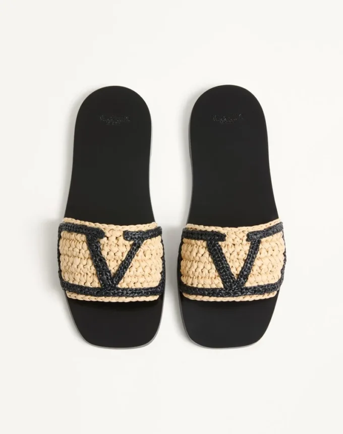 Sandale Viva Superstar din rafie cu broderie croșetată Sandale Viva Superstar din rafie cu broderie croșetată