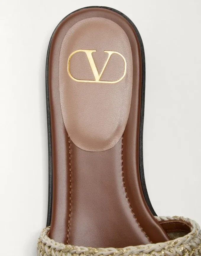 Sandale Vlogo Signature cu broderie croșetată