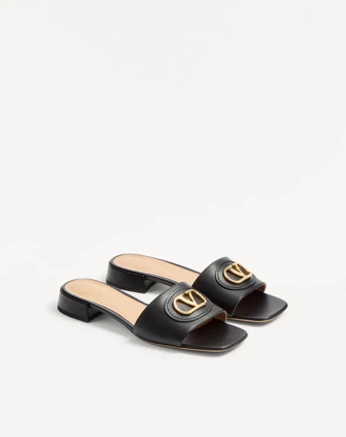 Sandale Vlogo Signature din piele de vițel, 20 mm