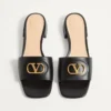 Sandale Vlogo Signature din piele de vițel, 20 mm