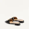 Sandale Vlogo Signature din piele de vițel, 20 mm