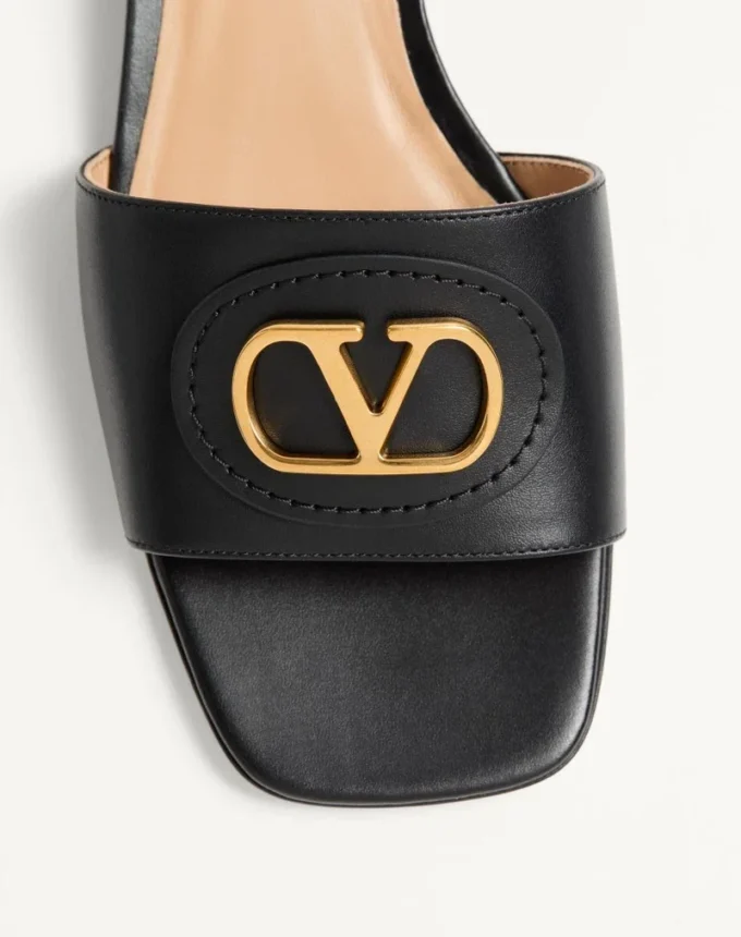 Sandale Vlogo Signature din piele de vițel, 20 mm