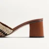 Sandale Vlogo Signature Slide cu broderie croșetată 60 mm Sandale Vlogo Signature Slide cu broderie croșetată 60 mm